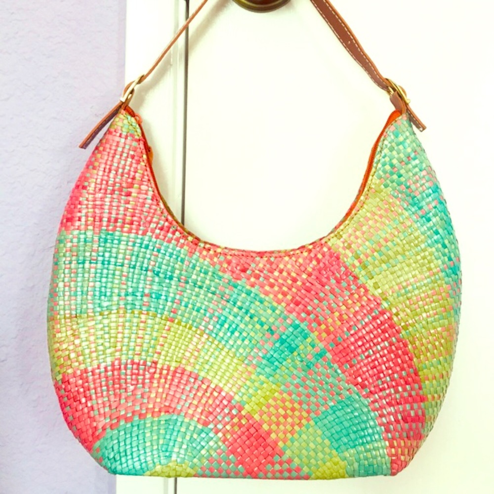 Adorable Woven Multi-Colored Handbag
